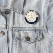 Staat des Rhode Island Flaggen-Siegel-Knopfes Button (Beispiel)
