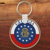 Staat des Schlüsselanhängers "Georgia Flag Siegel" Schlüsselanhänger (Vorderseite)