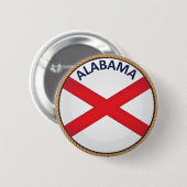 Staat des Siegels "Alabama Flag" Button (Vorne & Hinten)