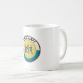 Staat des Siegels "Delaware Flag" Kaffeetasse (VorderseiteRechts)