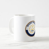 Staat des Siegels der Flagge der Insel Rhode Kaffeetasse (Vorderseite Links)