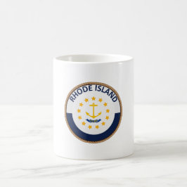 Staat des Siegels der Flagge der Insel Rhode Kaffeetasse