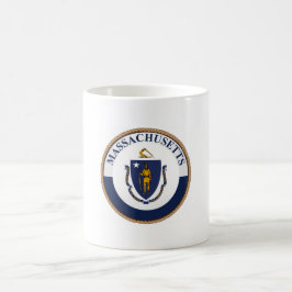 Staat des Siegels der Flagge von Massachusetts Kaffeetasse