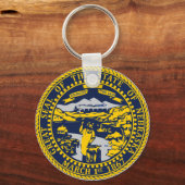 Staat des Siegels der Flagge von Nebraska Schlüsselanhänger (Vorderseite)