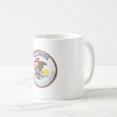 Staat des Siegels der Illinois-Flagge Kaffeetasse (VorderseiteRechts)
