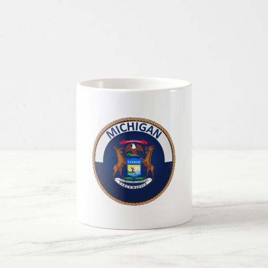 Staat des Siegels der Michigan-Flagge Kaffeetasse (Mittel)
