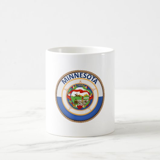 Staat des Siegels der Minnesota-Flagge Kaffeetasse (Mittel)