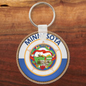 Staat des Siegels der Minnesota-Flagge Schlüsselanhänger (Vorderseite)