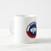 Staat des Siegels der Wyoming-Flagge Kaffeetasse (Vorderseite Links)