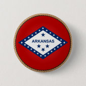 Staat des Siegels "Flag" von Arkansas Button (Vorderseite)