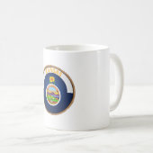 Staat des Siegels Kansas Flag Kaffeetasse (VorderseiteRechts)