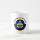 Staat des Siegels Kansas Flag Kaffeetasse (Mittel)
