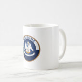 Staat des Siegels Louisiana Flag Kaffeetasse (VorderseiteRechts)