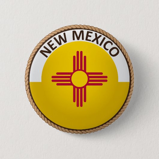 Staat des Siegels "New Mexico Flag" Button (Vorderseite)