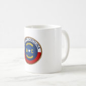 Staat des Siegels North Carolina Flag Kaffeetasse (VorderseiteRechts)