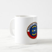Staat des Siegels North Carolina Flag Kaffeetasse (Vorderseite Links)