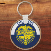 Staat des Siegels Oregon Flag Schlüsselanhänger (Vorderseite)