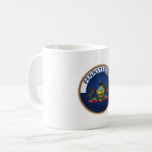 Staat des Siegels Pennsylvania Flag Kaffeetasse (Vorderseite Links)