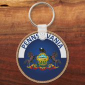 Staat des Siegels Pennsylvania Flag Schlüsselanhänger (Vorderseite)