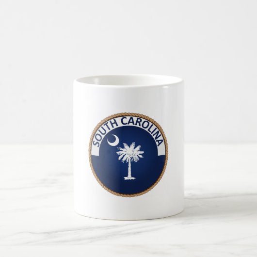 Staat des Siegels South Carolina Flag Kaffeetasse (Mittel)