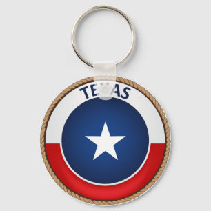 Staat des Siegels Texas Flag Schlüsselanhänger