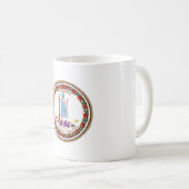 Staat des Siegels Virginia Flag Kaffeetasse (VorderseiteRechts)