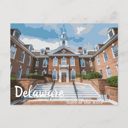 Staat des Staates Delaware Postkarte (Vorderseite)