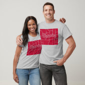 Staat des T - Shirt der Wyoming-Form (Unisex)