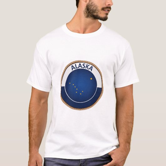 Staat des T - Shirt des Siegels Alaska Flag (Vorderseite)