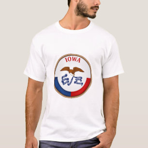 Staat des T - Shirt des Siegels Iowa