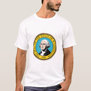 Staat des T - Shirt "Flag Siegel" in Washington