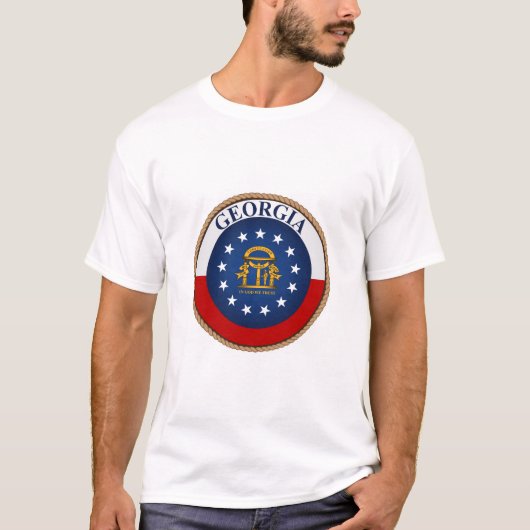 Staat des T - Shirt "Georgia Flag Siegel" (Vorderseite)