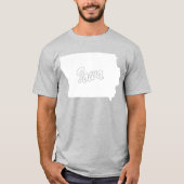 Staat des T - Shirt Iowa-Form (Vorderseite)