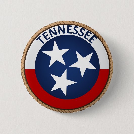 Staat des Tennessee-Flaggen-Siegel-Knopfes Button (Vorderseite)