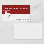 Staat des Texas Cowboy-Logos Visitenkarte (Vorne/Hinten)