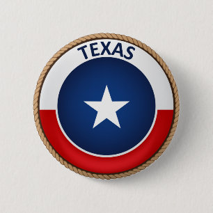 Staat des Texas-Flaggen-Siegel-Knopfes Button