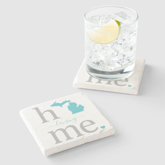 Staat des Untersetzer Michigan Stone (Seitenansicht)