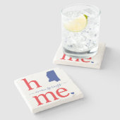 Staat des Untersetzer Mississippi Stone (Seitenansicht)