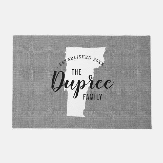 Staat Doormat der Familie Vermont Fußmatte (Vorderseite)