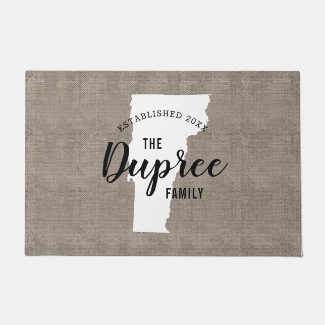 Staat Doormat der Familie Vermont Fußmatte (Vorderseite)