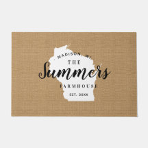 Staat Doormat für Wisconsin-Familie