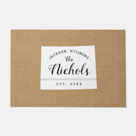 Staat Doormat für Wyoming-Familie Fußmatte