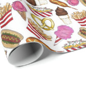 Staat Fasching Lebensmittel Nachos Cotton Candy Geschenkpapier (Rolleneckpunkt)