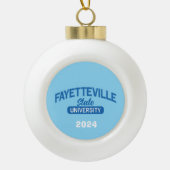 Staat Fayetteville Keramik Kugel-Ornament (Vorderseite)