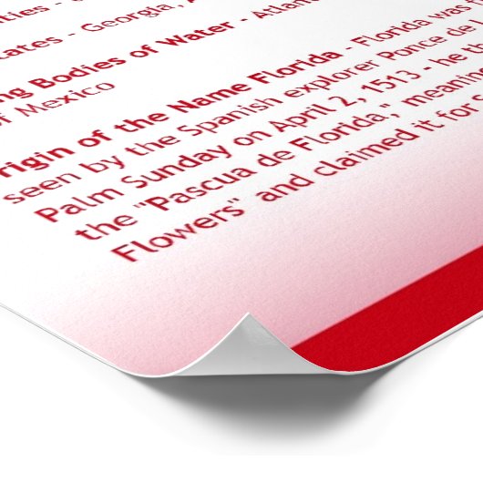 Staat Florida, FL Posters Poster (Ecke)