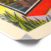 Staat Florida FL Vintager Großbuchstabe Postkarte Poster (Ecke)