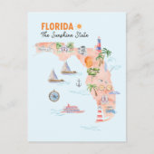 Staat Florida Postkarte (Vorderseite)