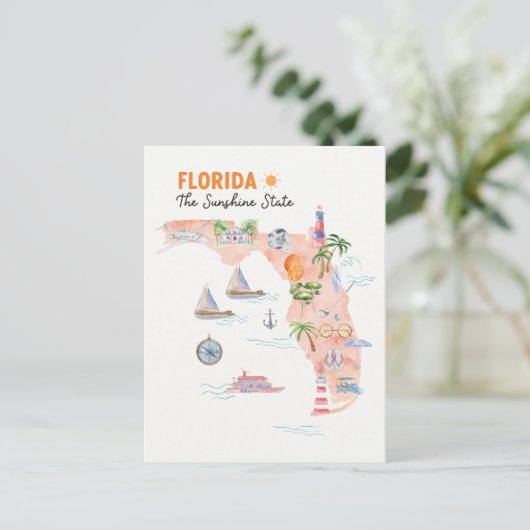 Staat Florida Postkarte (Stehend Vorderseite)