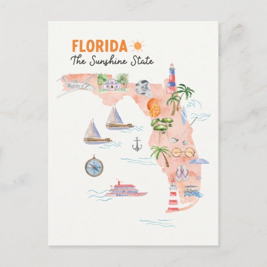 Staat Florida Postkarte (Vorderseite)