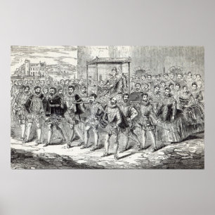 Staat Fortschritt von Königin Elizabeth Poster